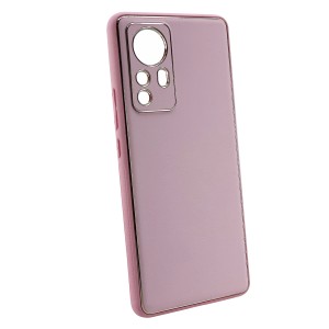 Nettech Xiaomi Mi 12 Uyumlu Coco Leather Seri Arka Koruma Kılıf (Pembe) NT-99782