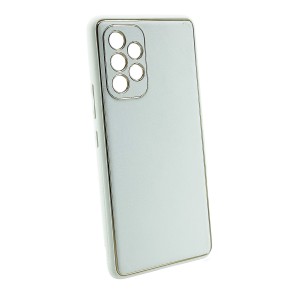 Nettech Samsung Galaxy A23 Uyumlu Coco Leather Seri Arka Koruma Kılıf (Beyaz) NT-99884