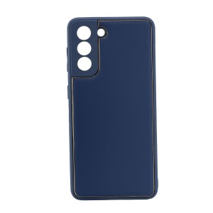 Nettech Samsung Galaxy S21 Uyumlu Coco Leather Seri Arka Koruma Kılıf (Gri) NT-99830