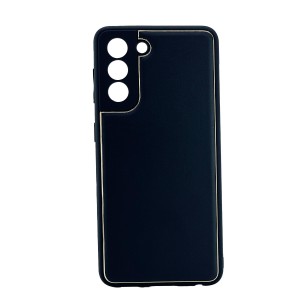 Nettech Samsung Galaxy S21 Uyumlu Coco Leather Seri Arka Koruma Kılıf (Siyah) NT-87819