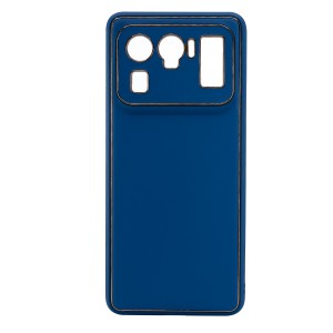 Nettech Xiaomi Mi 11 Ultra Uyumlu Coco Leather Seri Arka Koruma Kılıf (Lacivert) NT-99708