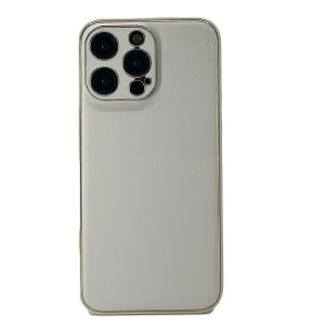 Nettech Apple iPhone 13 Pro Uyumlu Coco Leather Seri Arka Koruma Kılıf (Beyaz) NT-99610