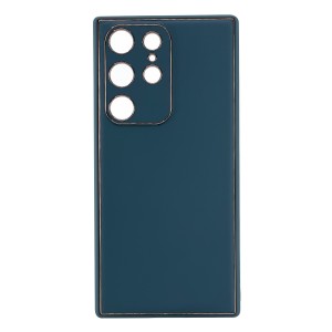 Nettech Samsung Galaxy S23 Ultra Uyumlu Coco Leather Seri Arka Koruma Kılıf (Gri) NT-99847