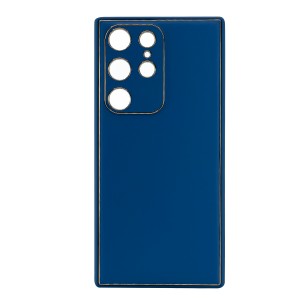 Nettech Samsung Galaxy S22 Ultra Uyumlu Coco Leather Seri Arka Koruma Kılıf (Lacivert) NT-99858
