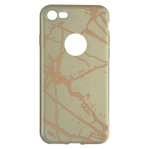 Nettech Apple iPhone 7 Uyumlu Desenli Seri Arka Koruma Kılıf (Gold) VR-3513