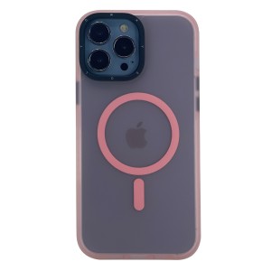 Nettech Apple iPhone 13 Pro Max Uyumlu Icesand Airbag Magsafe Seri Arka Koruma Kılıf (Pembe) NT-101956