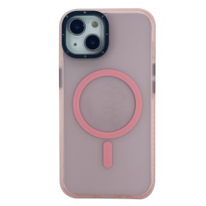 Nettech Apple iPhone 14 Plus Uyumlu Icesand Airbag Magsafe Seri Arka Koruma Kılıf (Pembe) NT-101968