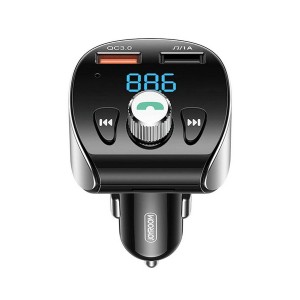 JOYROOM JR-CL02 18W 2 Çıkışlı Bluetooth FM Transmitter Araç Şarj Aleti (Siyah) NT-102614