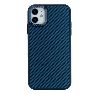 Nettech Apple iPhone 11 Uyumlu Metal Kamera Çerçeveli Magsafe Karbon Fiber Arka Koruma Kılıf (Mavi) NT-101986
