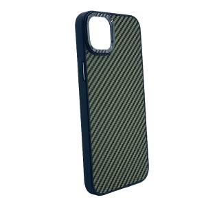 Nettech Apple iPhone 14 Plus Uyumlu Metal Kamera Çerçeveli Magsafe Karbon Fiber Arka Koruma Kılıf (Yeşil) NT-102001