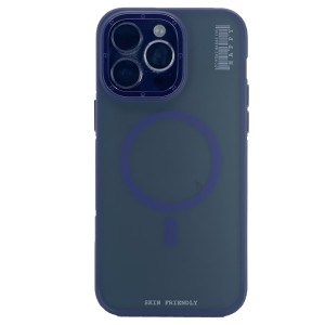 Nettech Apple iPhone 14 Pro Max Uyumlu Metal Çerçeveli Skın Frıendly Magsafe Seri Arka Koruma Kılıf (Derin Mor) NT-101979