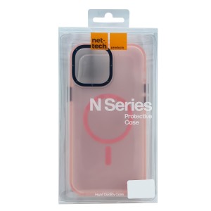 Nettech Apple iPhone 13 Pro Max Uyumlu Magsafe Arka Koruma Kılıf (Pembe) NT-101956