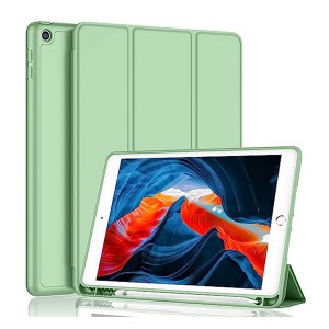 Nettech Apple iPad 7. Nesil 10.2 Inch Uyumlu Premium Smart 360 Kalem Yuvalı Kapaklı Kılıf (Yeşil) NT-93233
