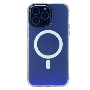 Nettech Apple iPhone 14 Pro Max Uyumlu Mikallen Magsafe Seri Arka Koruma Kılıf (Beyaz) NT-101623