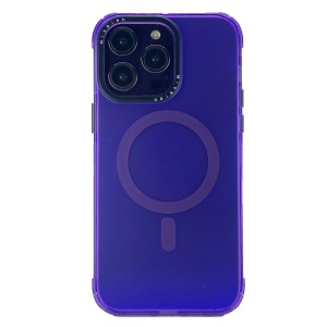 Nettech Apple iPhone 14 Pro Max Uyumlu Mikallen Magsafe Seri Arka Koruma Kılıf (Mor) NT-101621