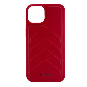 Nettech Apple iPhone 14 Uyumlu Lynko Co Deri Seri Arka Koruma Kılıf (Kırmızı) NT-101718