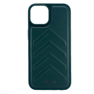 Nettech Apple iPhone 14 Uyumlu Lynko Co Deri Seri Arka Koruma Kılıf (Yeşil) NT-101716