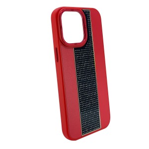 Nettech Apple iPhone 14 Pro Uyumlu Suni Deri Arka Koruma Kılıf (Kırmızı) NT-101495