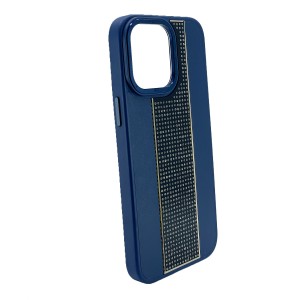 Nettech Apple iPhone 13 Pro Max Uyumlu Suni Deri Arka Koruma Kılıf (Lacivert) NT-101478