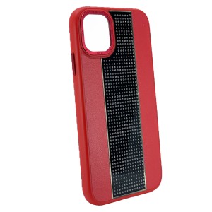 Nettech Apple iPhone 12 Uyumlu Suni Deri Arka Koruma Kılıf (Kırmızı) NT-101463