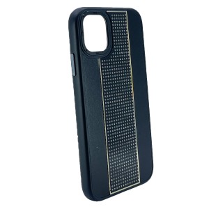Nettech Apple iPhone 12 Uyumlu Suni Deri Arka Koruma Kılıf (Siyah) NT-101459