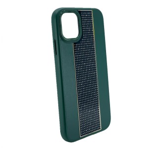 Nettech Apple iPhone 14 Uyumlu Suni Deri Arka Koruma Kılıf (Yeşil) NT-101483