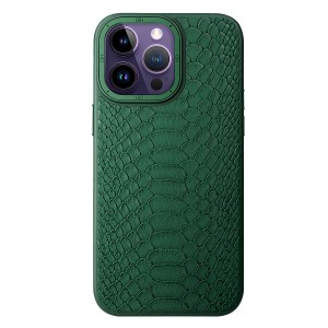 Nettech Apple iPhone 14 Pro Max Uyumlu Spor Deri Seri Arka Koruma Kılıf (Yeşil) NT-101450