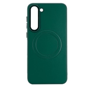 Nettech Samsung Galaxy S23 Plus Uyumlu Manyetik Deri Magsafe Seri Arka Koruma Kılıf (Yeşil) NT-101424