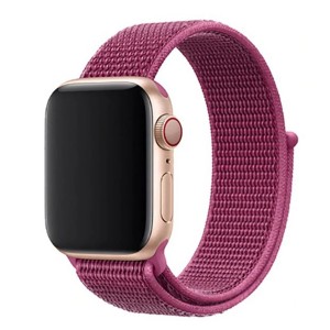 Nettech Apple Watch Seri 40/38 mm Uyumlu İp Örgülü Kordon (Fuşya) NT-103048