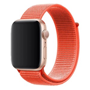 Nettech Apple Watch Seri 40/38 mm Uyumlu İp Örgülü Kordon (Turuncu) NT-92057