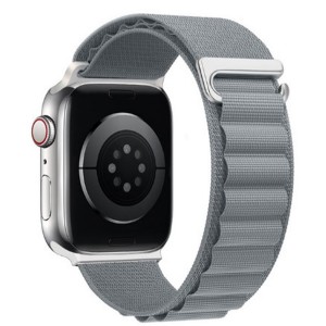 Nettech Apple Watch Series 41 mm Uyumlu Kumaş Kordon (Gri) NT-102991