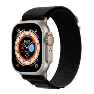 Nettech Apple Watch Series 41 mm Uyumlu Kumaş Kordon (Siyah) NT-102990