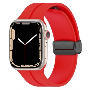 Nettech Apple Watch Seri 44/42 mm Uyumlu Silikon Kordon (Kırmızı) NT-100793