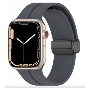 Nettech Apple Watch Seri 44/42 mm Uyumlu Silikon Kordon (Siyah) NT-100792
