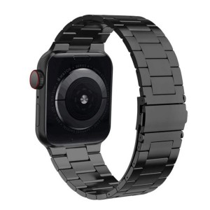 Nettech Apple Watch Seri 42/44 mm Uyumlu Metal Kordon (Siyah) NT-102934