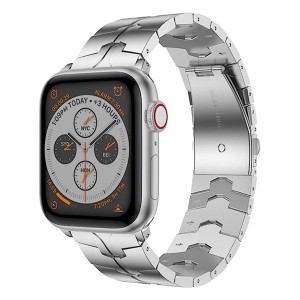 Nettech Apple Watch Seri 44/42 mm Uyumlu Metal Kordon (Gümüş) NT-102939