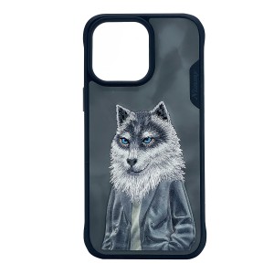Nettech Apple iPhone 14 Pro Uyumlu Lüx Animal Seri Arka Koruma Kılıf (Siyah) NT-101120