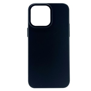 Nettech Apple iPhone 14 Pro Max Uyumlu Spray Metal Çerçeveli Deri Serisi Arka Koruma Kılıf (Siyah) NT-101600