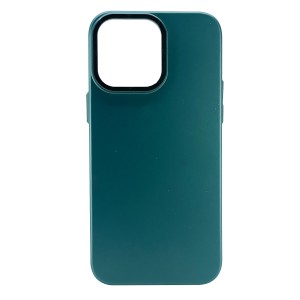 Nettech Apple iPhone 14 Pro Max Uyumlu Spray Metal Çerçeveli Deri Serisi Arka Koruma Kılıf (Yeşil) NT-101604