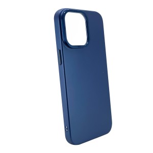 Nettech Apple iPhone 13 Pro Uyumlu Suni Deri Arka Koruma Kılıf (Lacivert) NT-101583