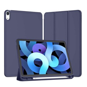 Nettech Apple iPad Air 4.Nesil 10.9 inch Uyumlu Premium Smart 360 Kalem Yuvalı Kapaklı Kılıf (Mor) NT-102763