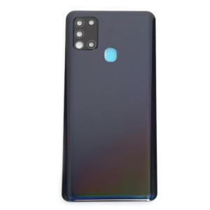 Teknonet Samsung Galaxy A21S Uyumlu Kamera Camlı Batarya Kapağı (Siyah) NT-102611