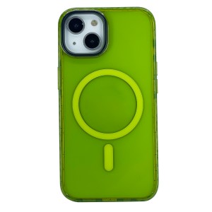 Nettech Apple iPhone 14 Uyumlu Locik Magsafe Arka Koruma Kılıf (Yeşil) NT-103137