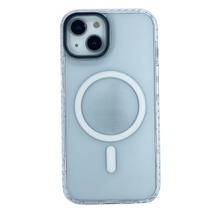 Nettech Apple iPhone 14 Uyumlu Locik Magsafe Arka Koruma Kılıf (Beyaz) NT-103136