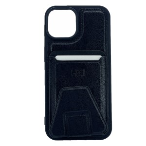 Nettech Apple iPhone 13 Pro Max Uyumlu Suni Deri Kartlık Arka Koruma Kılıf (Siyah) NT-101529