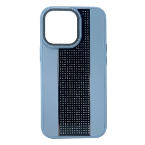 Nettech Apple iPhone 13 Pro Uyumlu Taşlı Deri Seri Arka Koruma Kılıf (Sierra Mavisi) NT-101474