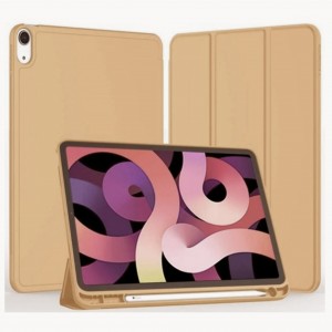 Nettech Apple iPad 10 Nesil 10.9 2022 Uyumlu Premium Smart 360 Kalem Yuvalı Kapaklı Kılıf (Kahverengi) NT-103457