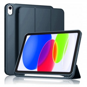 Nettech Apple iPad Air 4.Nesil 10.9 inch Uyumlu Premium Smart 360 Kalem Yuvalı Kapaklı Kılıf (Lacivert) NT-103444