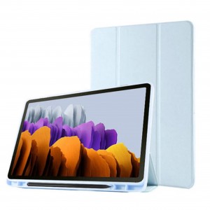 Nettech Samsung Galaxy Tab S7 FE LTE SM-T733 64 GB 12.4 Uyumlu Premium Smart 360 Kalem Yuvalı Kapaklı Kılıf (Turkuaz) NT-103469