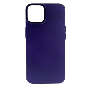 Nettech Apple iPhone 11 Uyumlu Metal Çerçeveli Deri Arka Koruma Kılıf (Mor) NT-101507